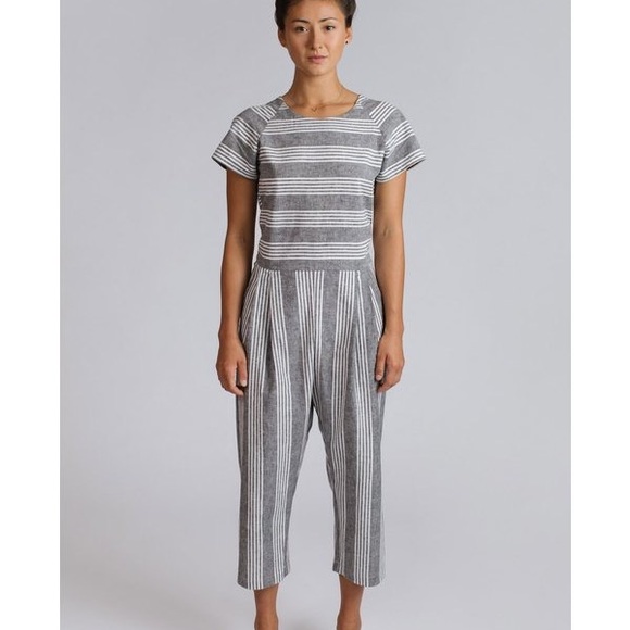 Allison Wonderland Pants - Pillar striped jumpsuit